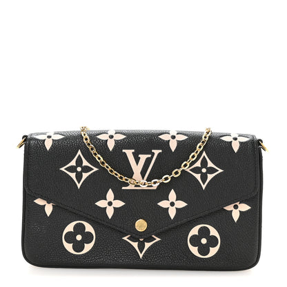Louis Vuitton Empreinte Monogram Giant Felicie Pochette Black Beige 1 of 10
