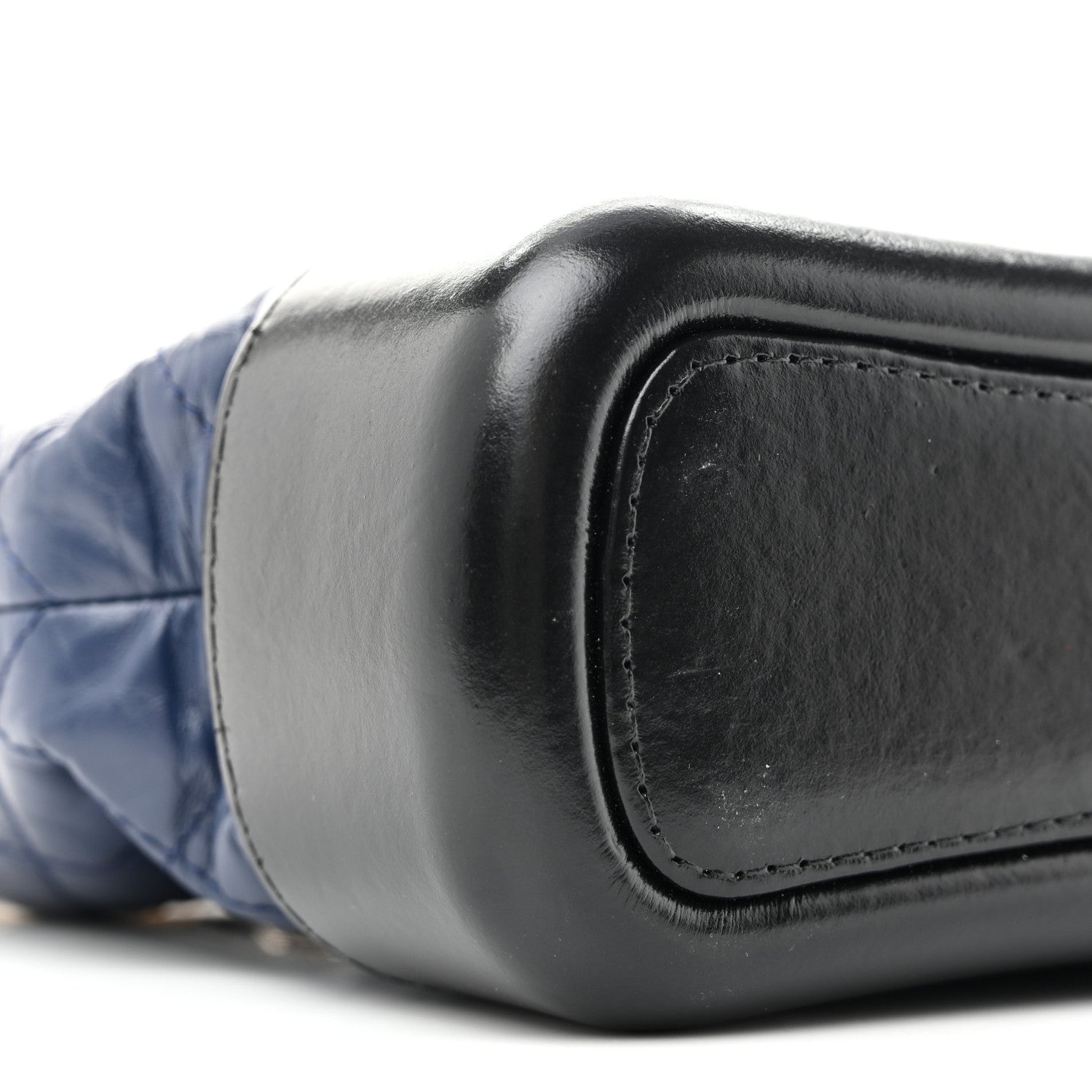 Chanel Aged Calfskin Quilted Small Gabrielle Hobo Navy Black 9 of 13