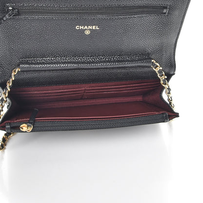 Chanel Caviar Quilted Wallet On Chain WOC Black 5 of 9