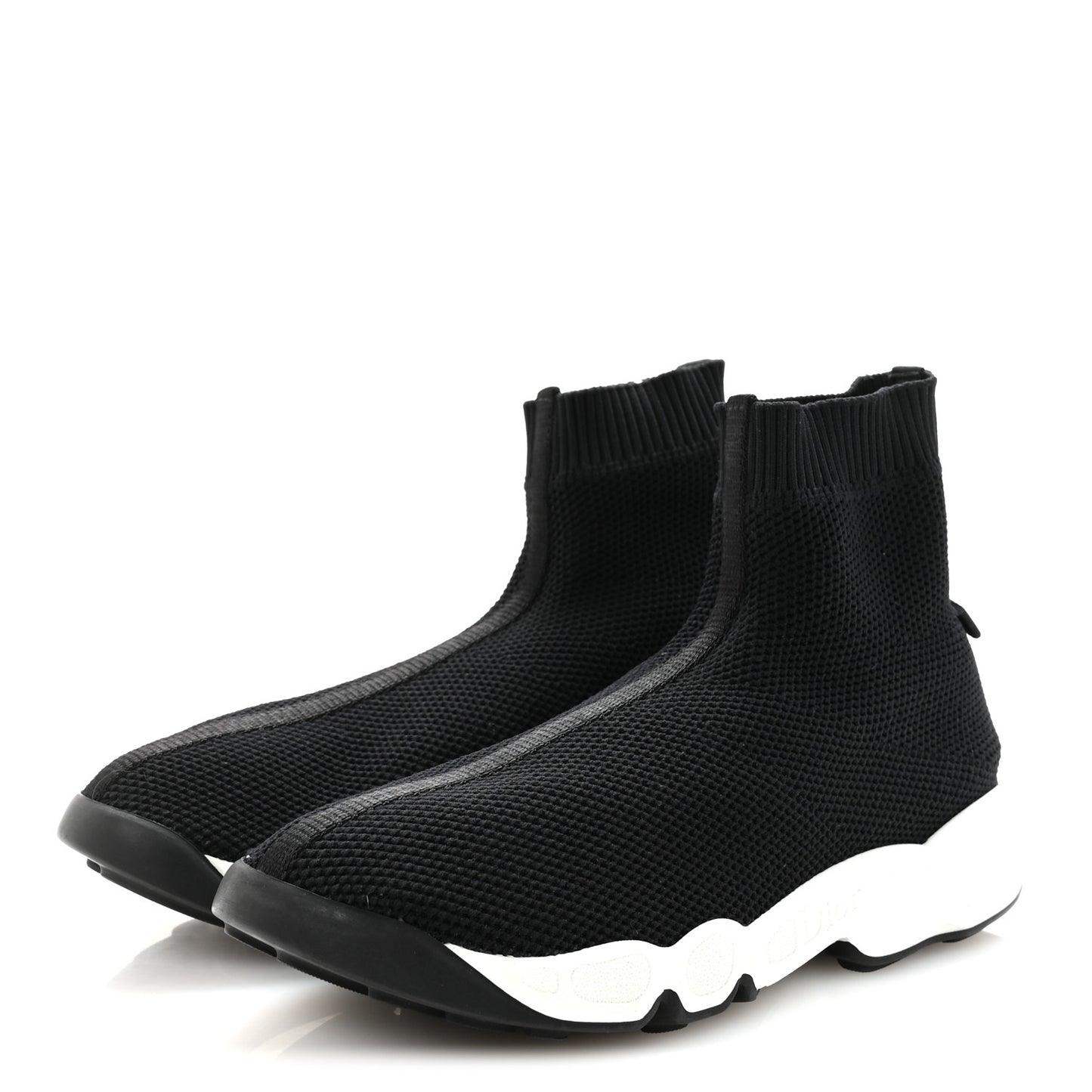 Technical Knit F. Two Point Zero High Top Sneakers 38.5 Black