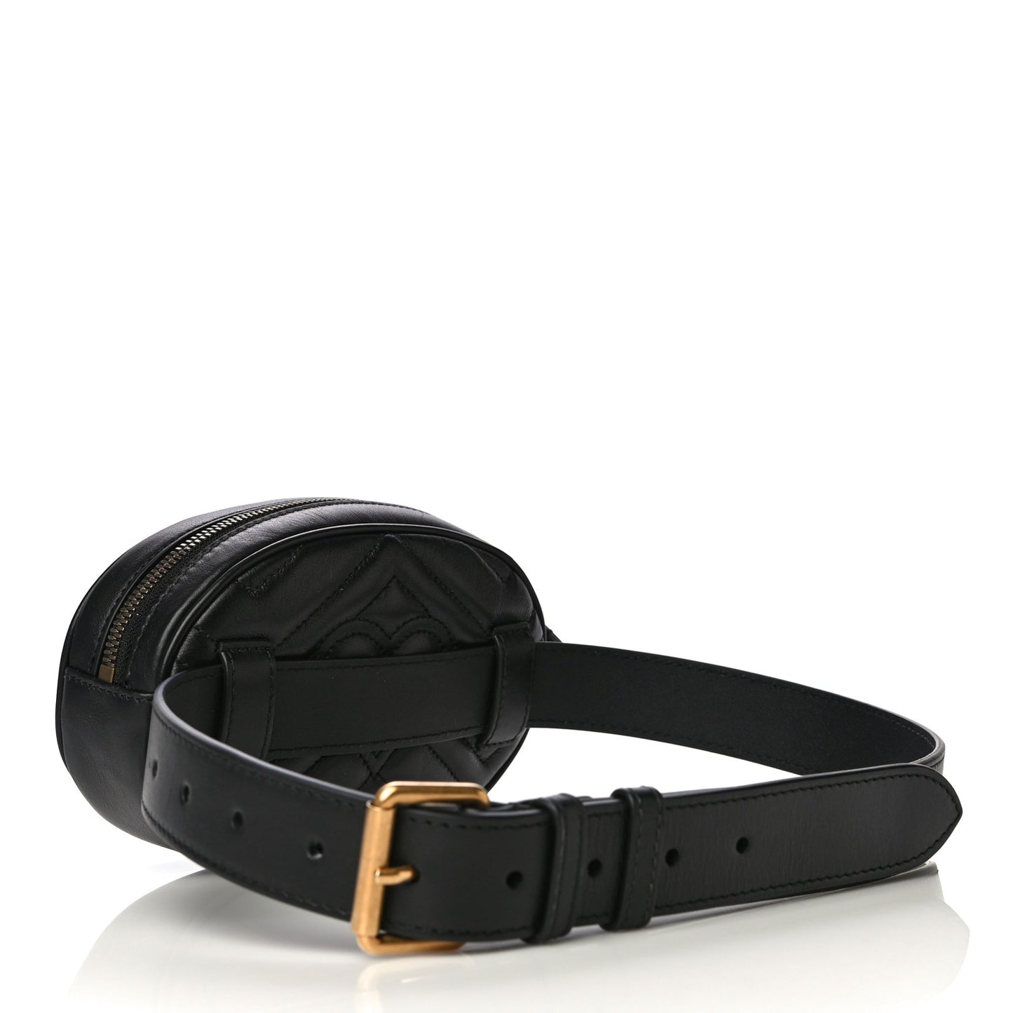 Calfskin Matelasse GG Marmont Belt Bag 75 30 Black
