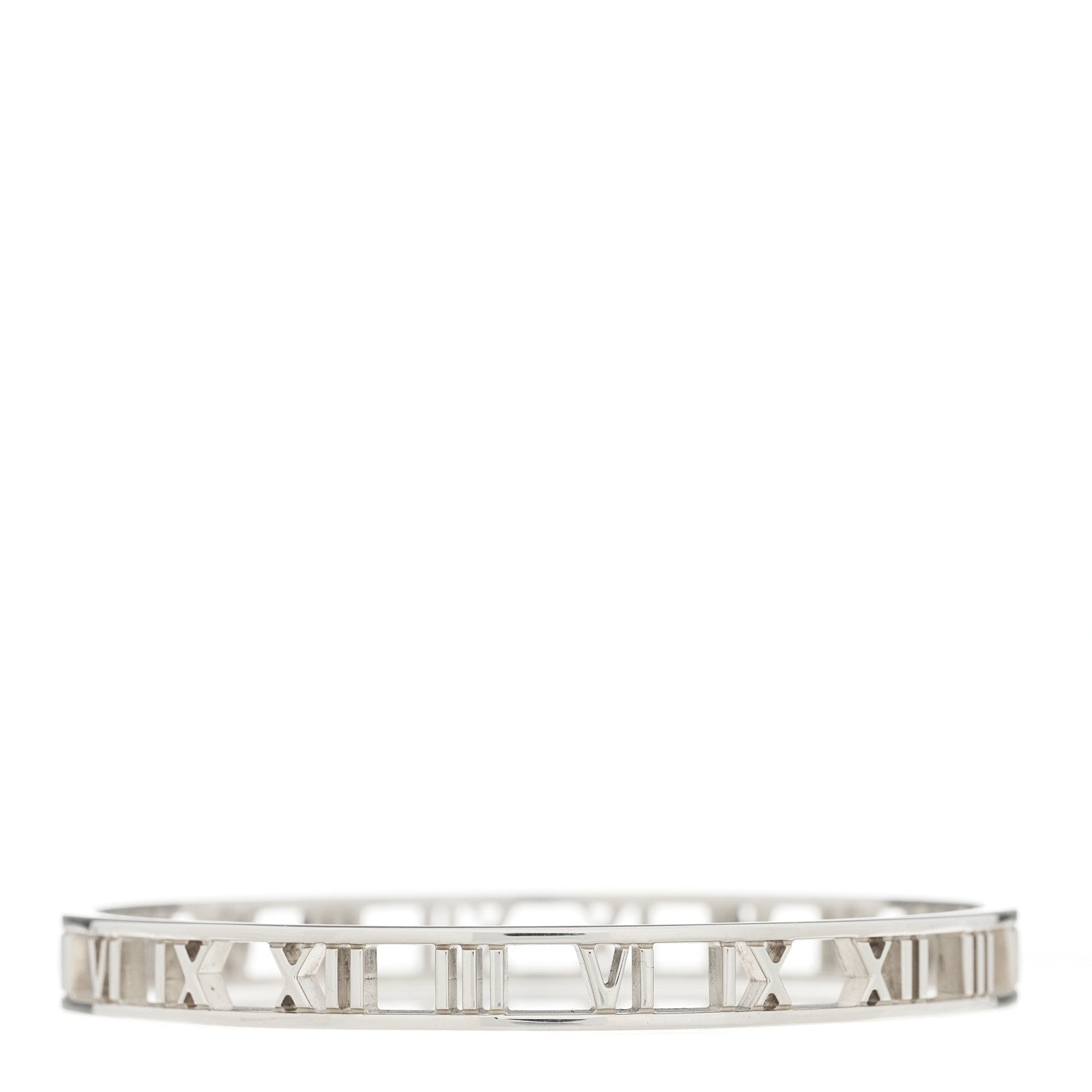 Tiffany Sterling Silver Narrow Atlas Open Bangle Bracelet 2 of 5