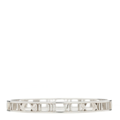 Tiffany Sterling Silver Narrow Atlas Open Bangle Bracelet 2 of 5
