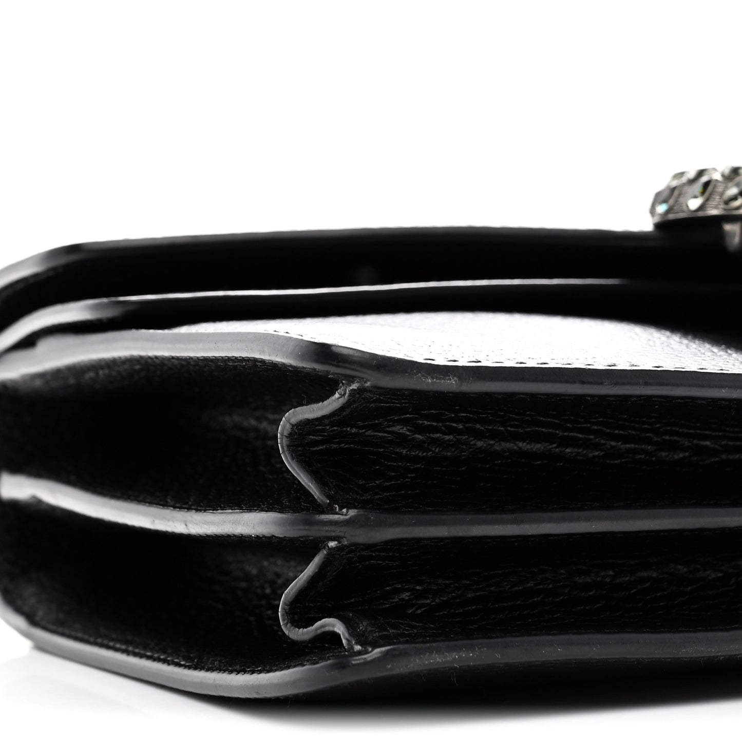 Pebbled Calfskin Small Dionysus Shoulder Bag Black
