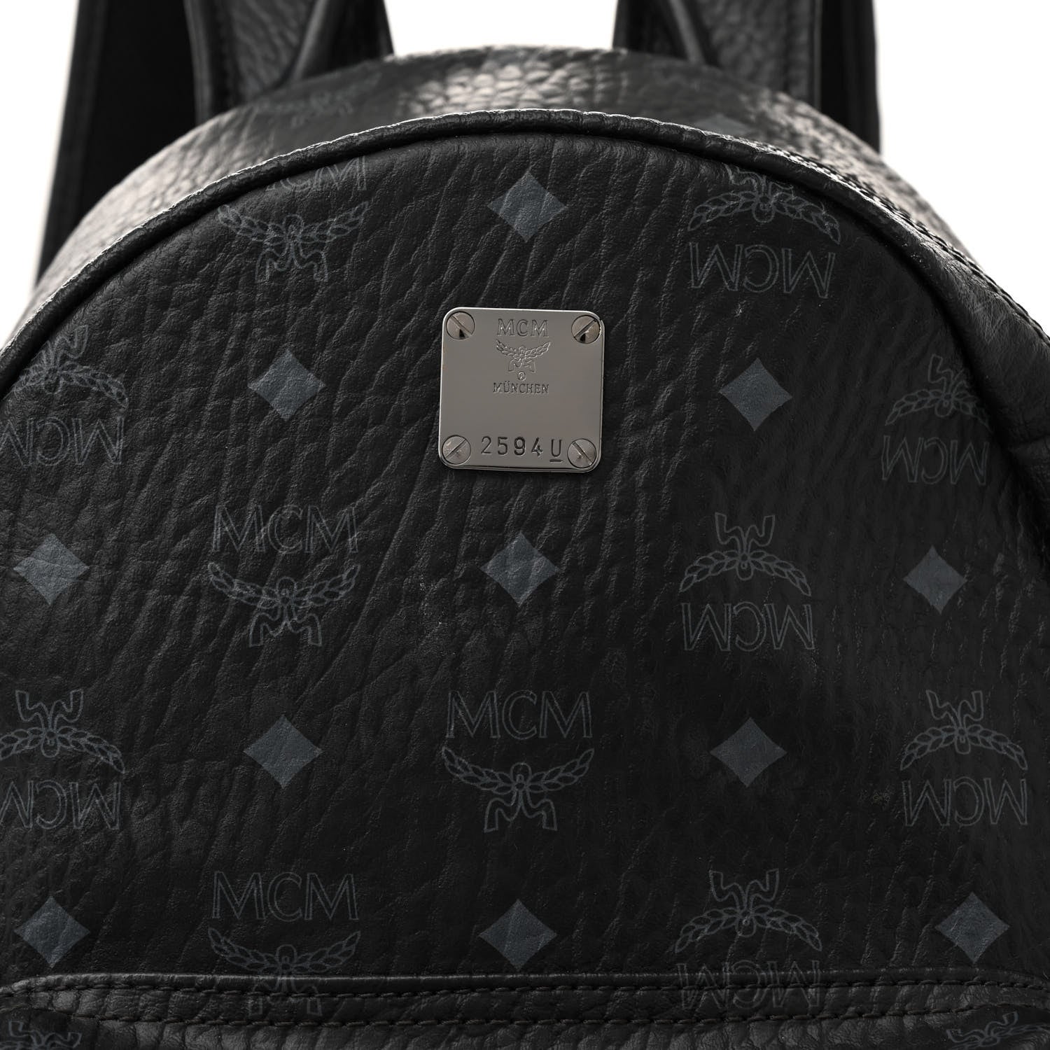MCM Visetos Small Side Stud Stark Backpack Black 7 of 16
