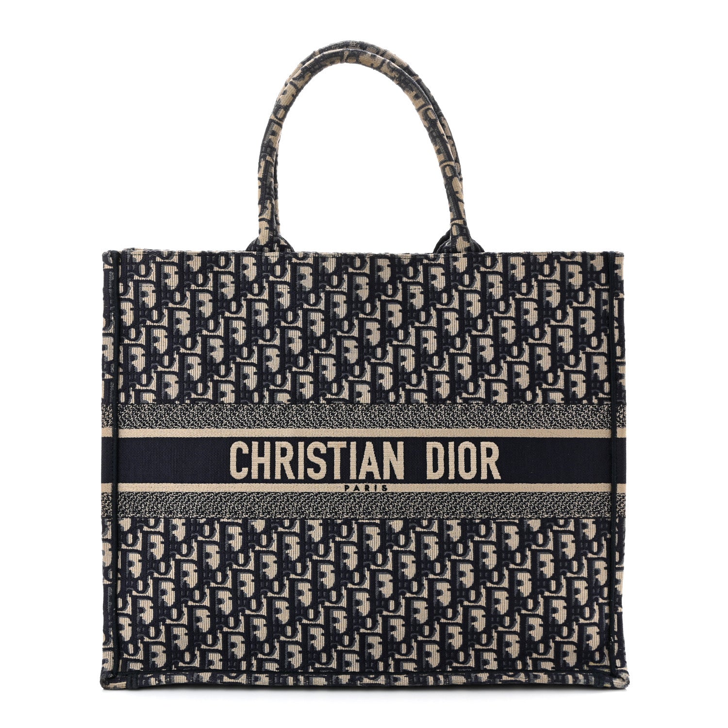 Christian Dior Oblique Large Book Tote Blue Multicolor 1 of 10