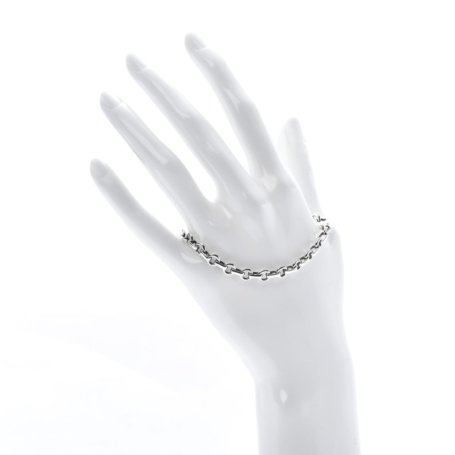 Sterling Silver Round Chain Link Bracelet