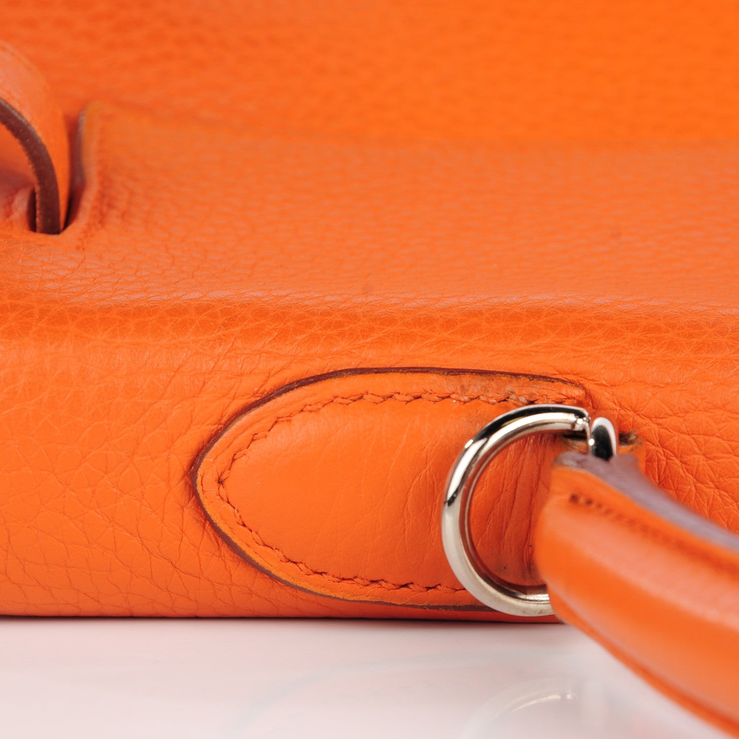 Hermes Taurillon Clemence Kelly Retourne 35 Orange 10 of 22