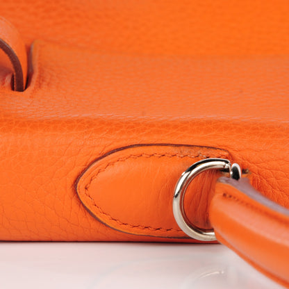 Hermes Taurillon Clemence Kelly Retourne 35 Orange 10 of 22