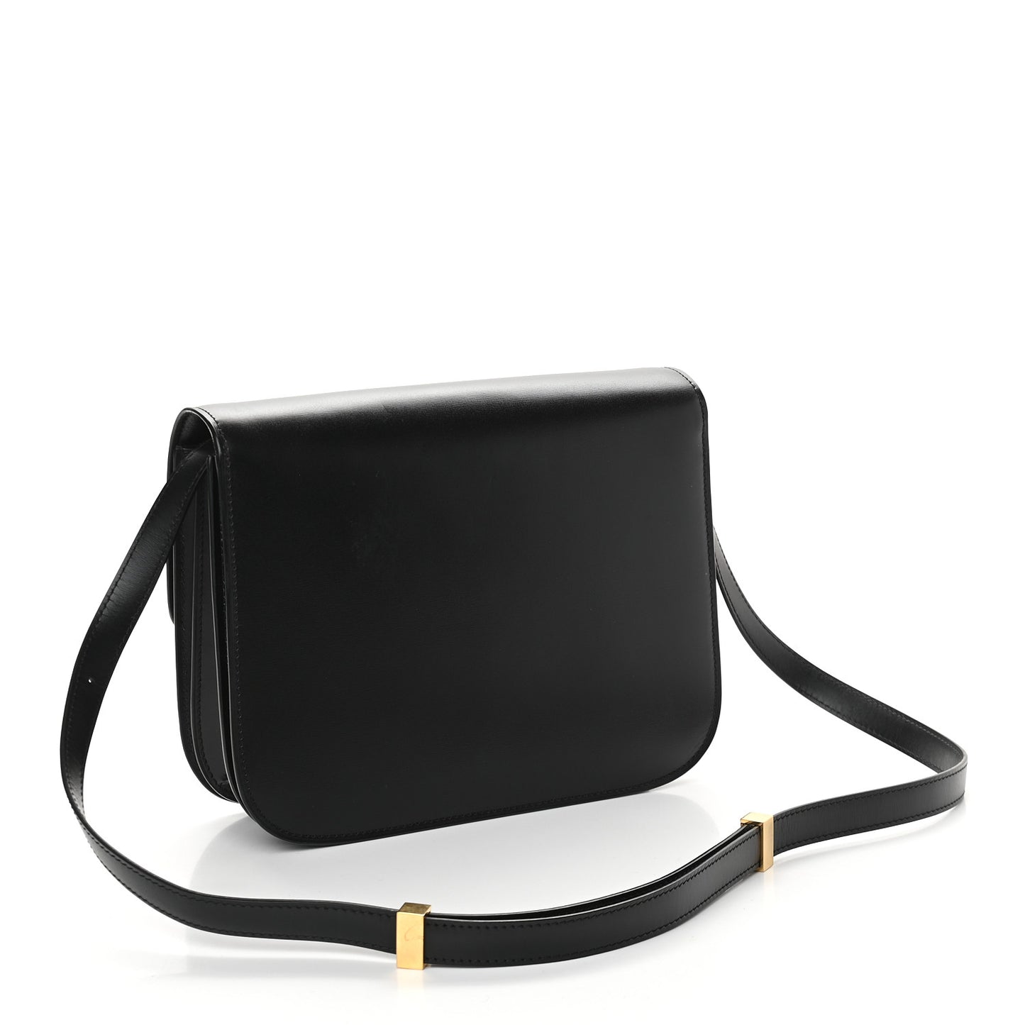 Box Calfskin Medium Classic Box Flap Bag Black