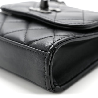 Chanel Lambskin Quilted Mini Trendy CC Chain Wallet So Black 10 of 10
