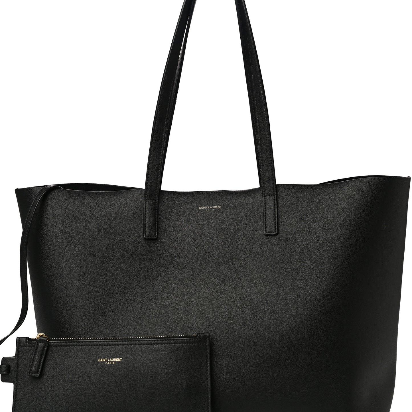 Calfskin Large Shopping Tote Black