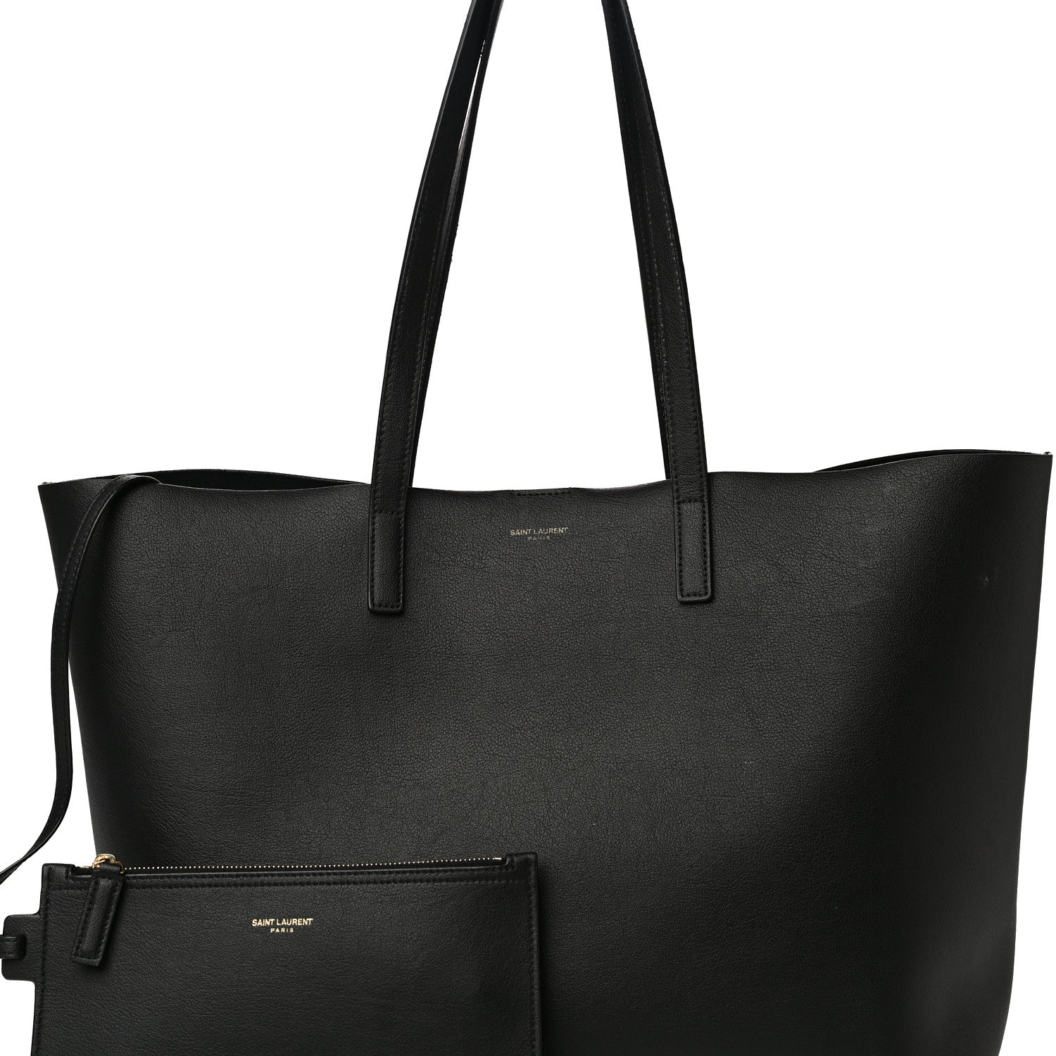 Saint Laurent Calfskin Large Shopping Tote Black 8 of 23