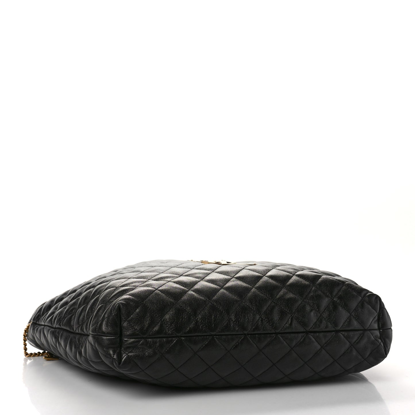 Lambskin Quilted Maxi Icare Shopping Tote Black