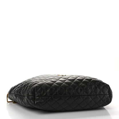 Saint Laurent Lambskin Quilted Maxi Icare Shopping Tote Black 5 of 9