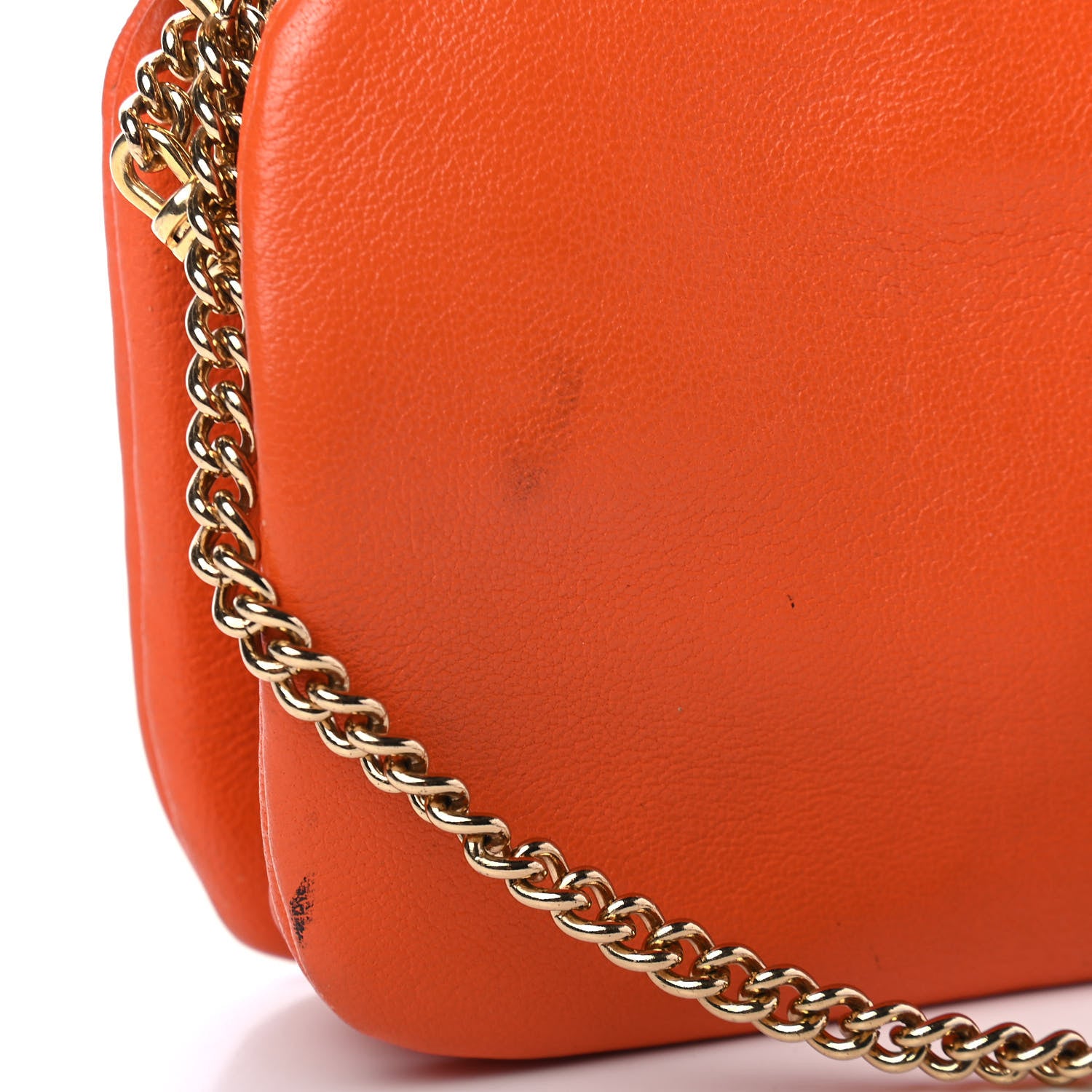 Dolce & Gabbana Vitello Frame Chain Wallet Orange 10 of 10