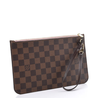 Louis Vuitton Damier Ebene Neverfull MM GM Pochette Rose Ballerine 3 of 8