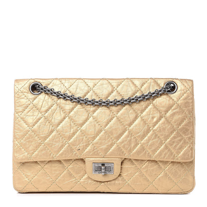 Chanel Metallic Aged Calfskin Quilted 2.55 Reissue 226 Flap Gold 1 of 18