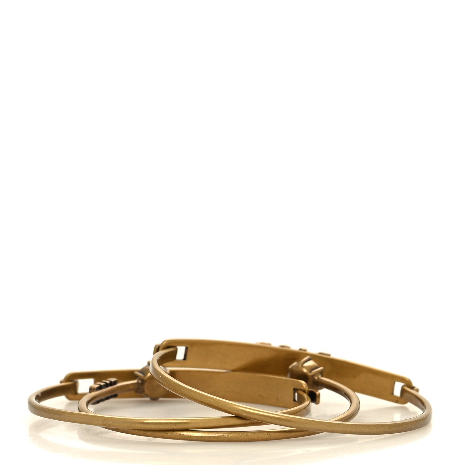 Christian Dior Metal Crystal Dio(r)evolution Bracelet Set Gold 3 of 4