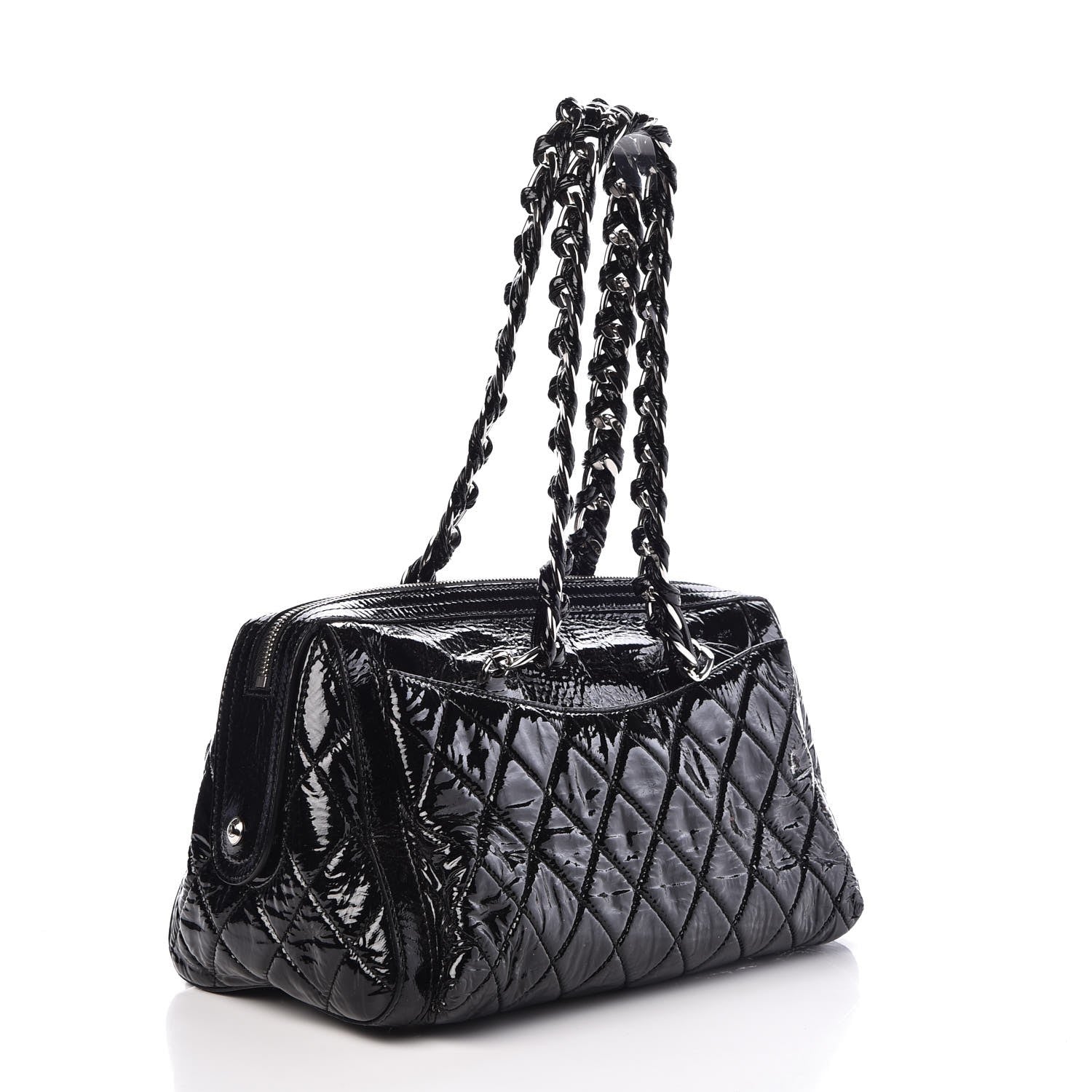Chanel Patent Quilted Day Glo Flap Black 3 of 10