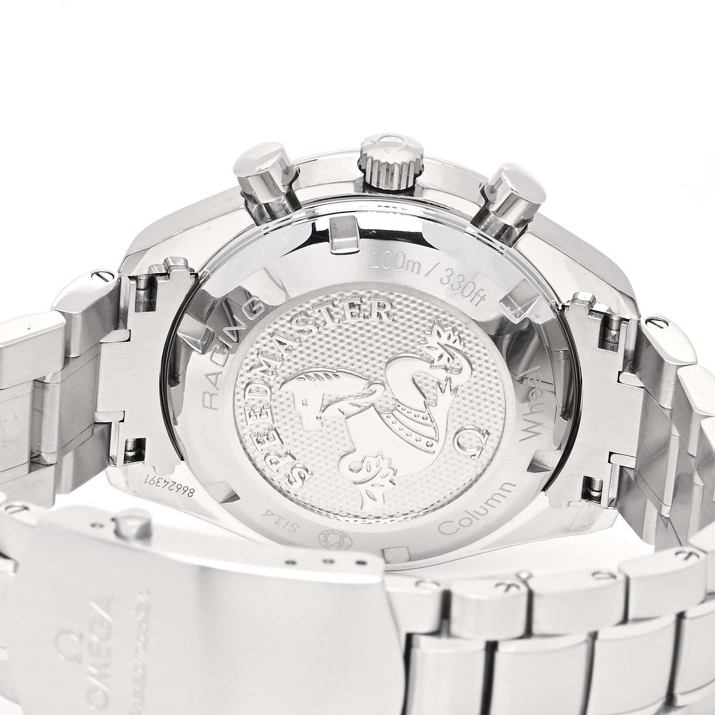 Stainless Steel 40mm Speedmaster Racing Co-Axial Chronograph Automatic Watch White 326.30.40.50.04.001