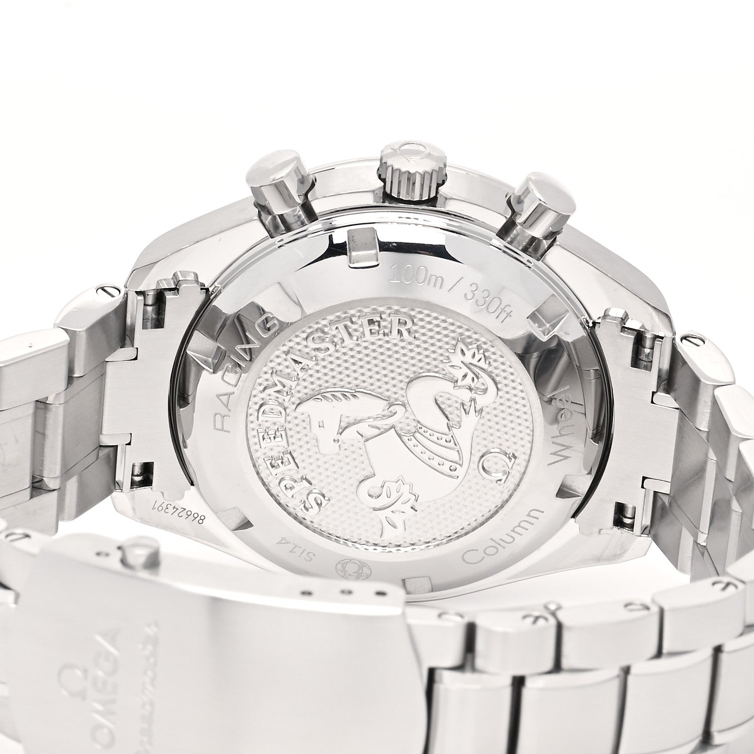Omega Stainless Steel 40mm Speedmaster Racing Co-Axial Chronograph Automatic Watch White 326.30.40.50.04.001 4 of 5