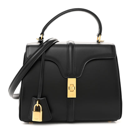 Celine Satinated Calfskin Small 16 Top Handle Bag Black 1 of 11