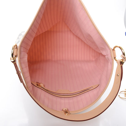 Louis Vuitton Damier Azur Delightful MM Rose Ballerine 5 of 8