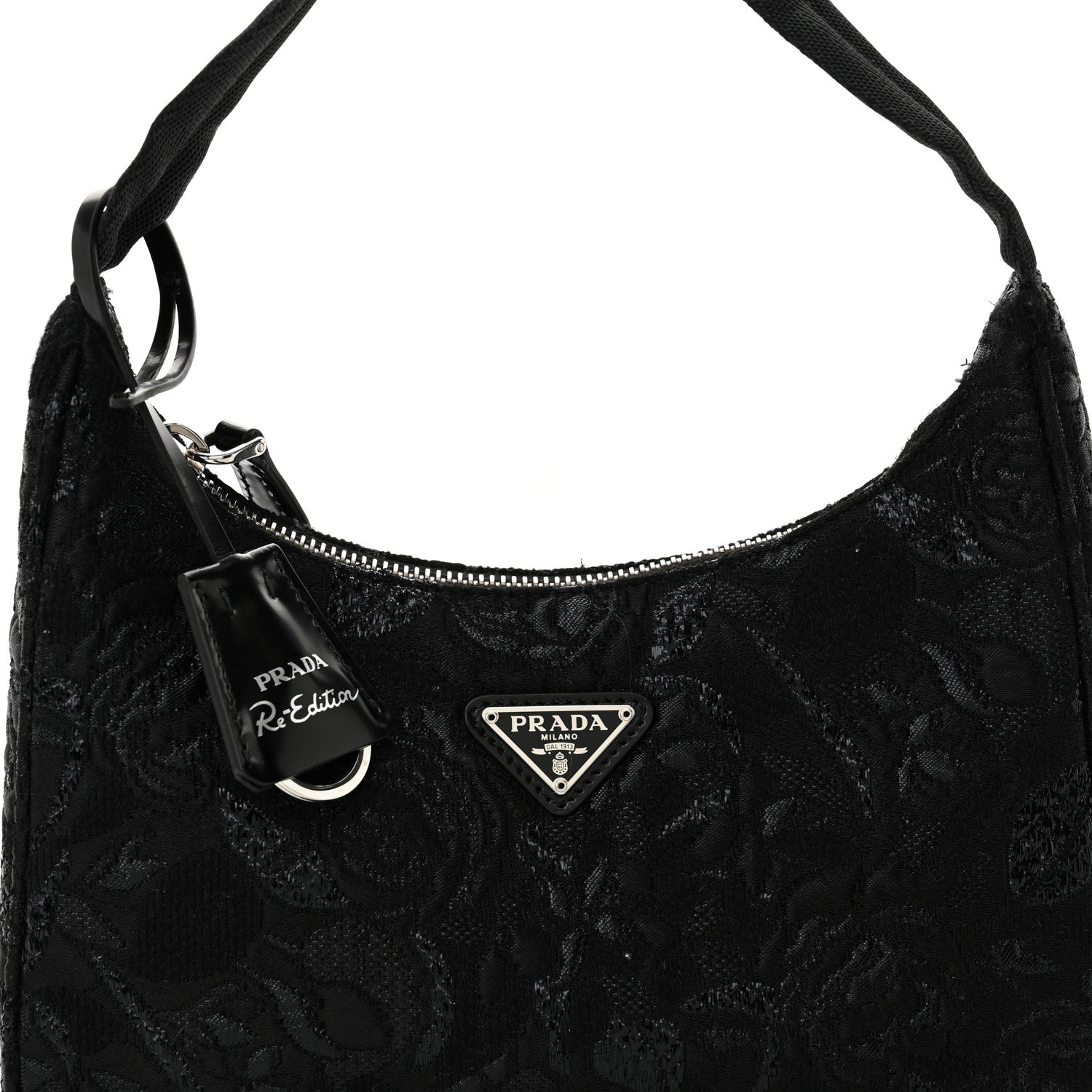 Prada Mini Re-Edition Brocade Lurex Bag Cipria 8 of 11