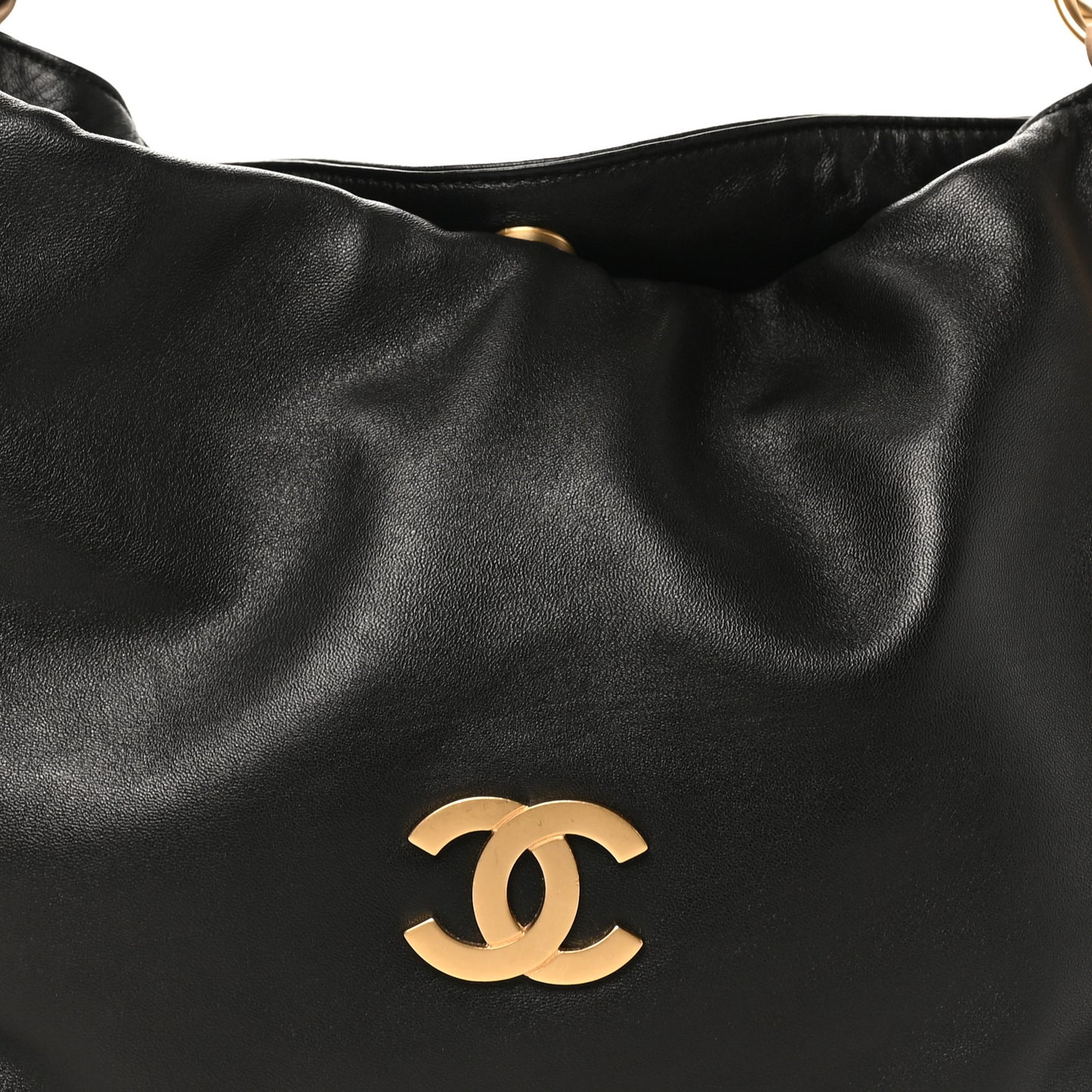 Lambskin Small Olsen Shoulder Bag Black Beige
