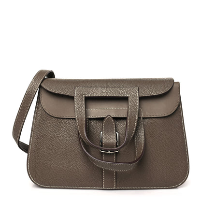 Hermes Taurillon Clemence Halzan 25 Etoupe 1 of 10