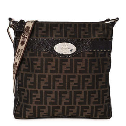 Fendi Zucca Cuoio Romano Selleria Messenger Tobacco Moro 1 of 10