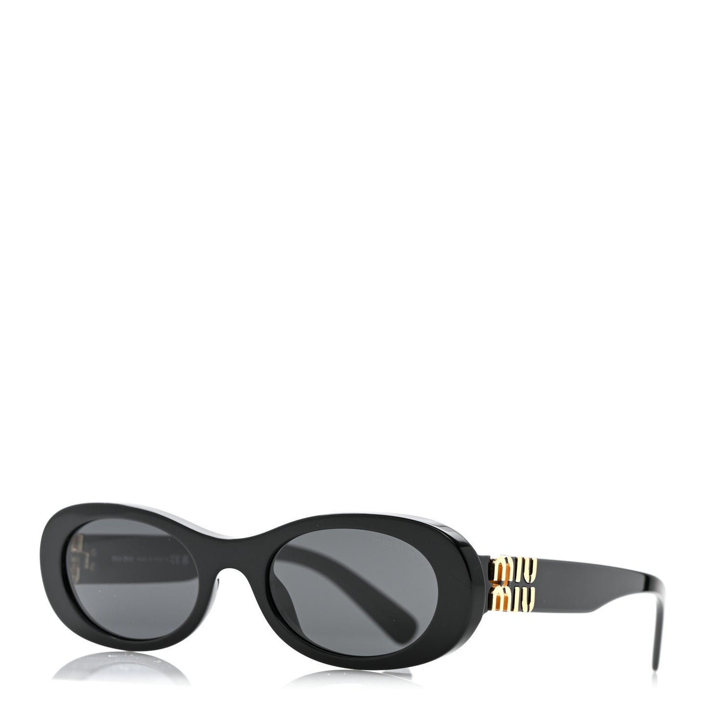 Acetate Oval Sunglasses SMU 06Z Black