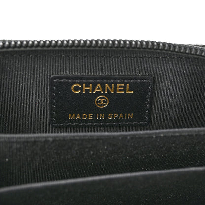 Chanel Caviar Quilted Boy Zip Around Coin Purse Wallet Black 6 of 9