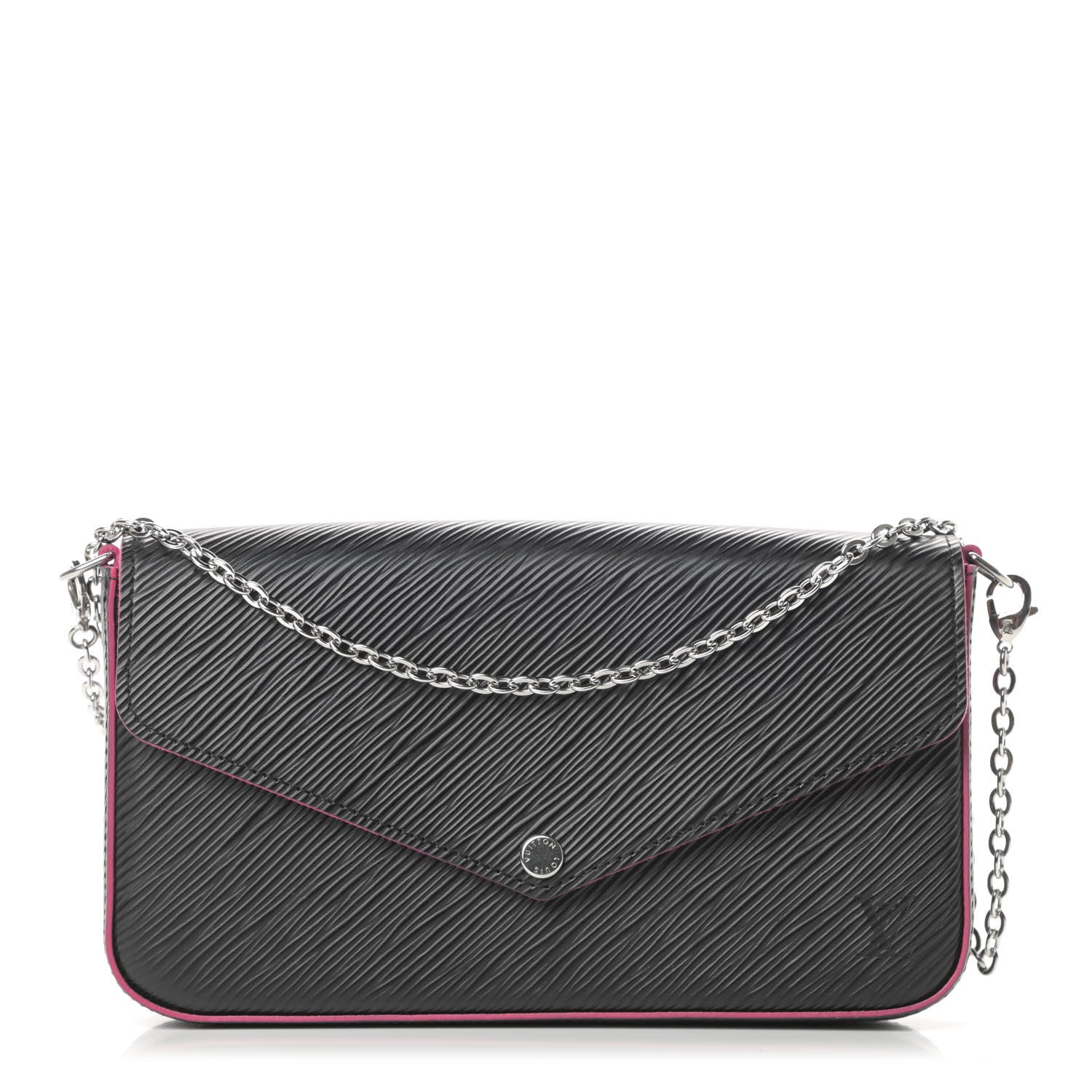 Louis Vuitton Epi Pochette Felicie Black Hot Pink 1 of 11