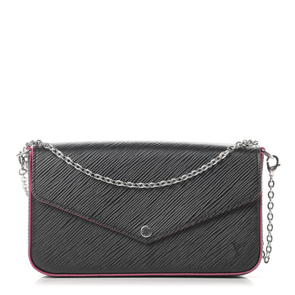 Louis Vuitton Epi Pochette Felicie Black Hot Pink 1 of 11