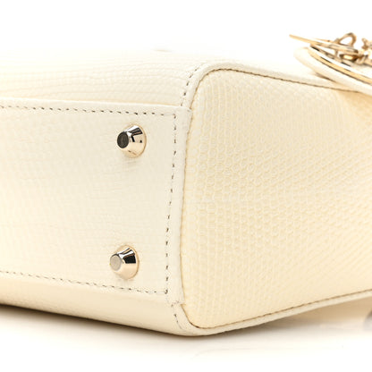 Christian Dior Lizard Mini Lady Dior White 7 of 17