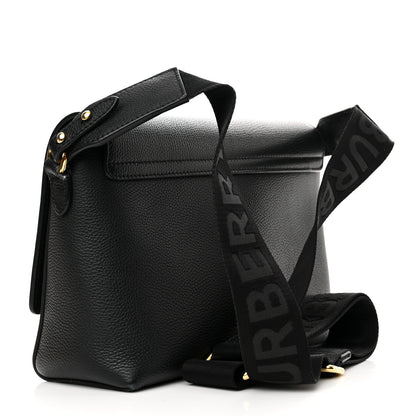 Burberry Grainy Calfskin Vintage Check Note Crossbody Bag Black 2 of 11