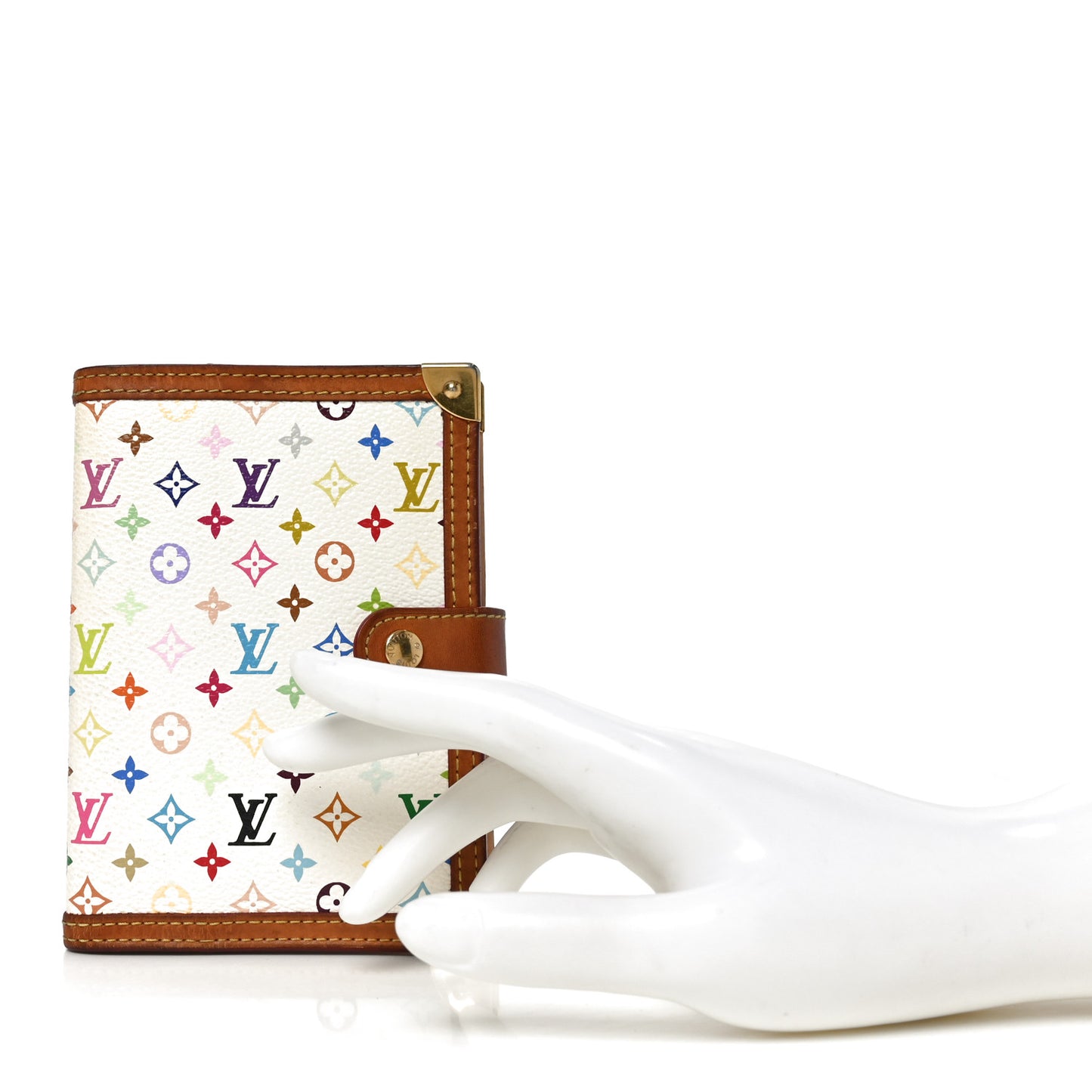 Monogram Multicolor Small Ring Agenda Cover White