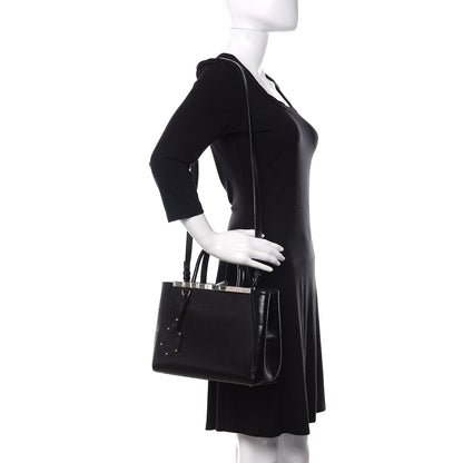 Fendi Patent Vitello Elite Petite 2Jours Tote Black 2 of 10