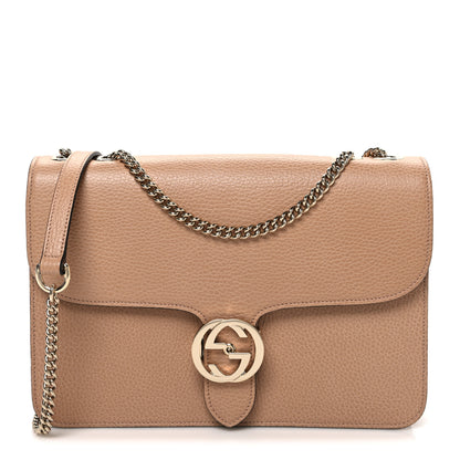 Gucci Dollar Calfskin Interlocking G Shoulder Bag Camelia 1 of 10