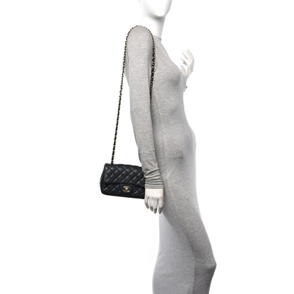 Chanel Iridescent Caviar Quilted Mini Rectangular Flap Charcoal 3 of 11