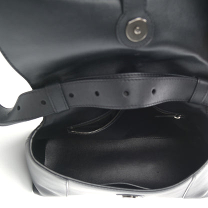 Balenciaga Semi Shiny Smooth Calfskin Monochrome Small Downtown Shoulder Bag Black 5 of 14