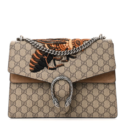 Gucci GG Supreme Monogram Bee Embroidered Medium Dionysus Shoulder Bag Taupe 1 of 15