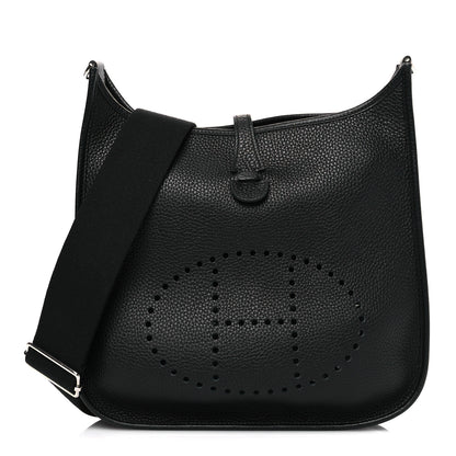 Hermes Taurillon Clemence Evelyne III PM Black 1 of 11