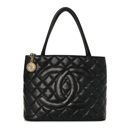Chanel Caviar Quilted Medallion Tote Black 1 of 15