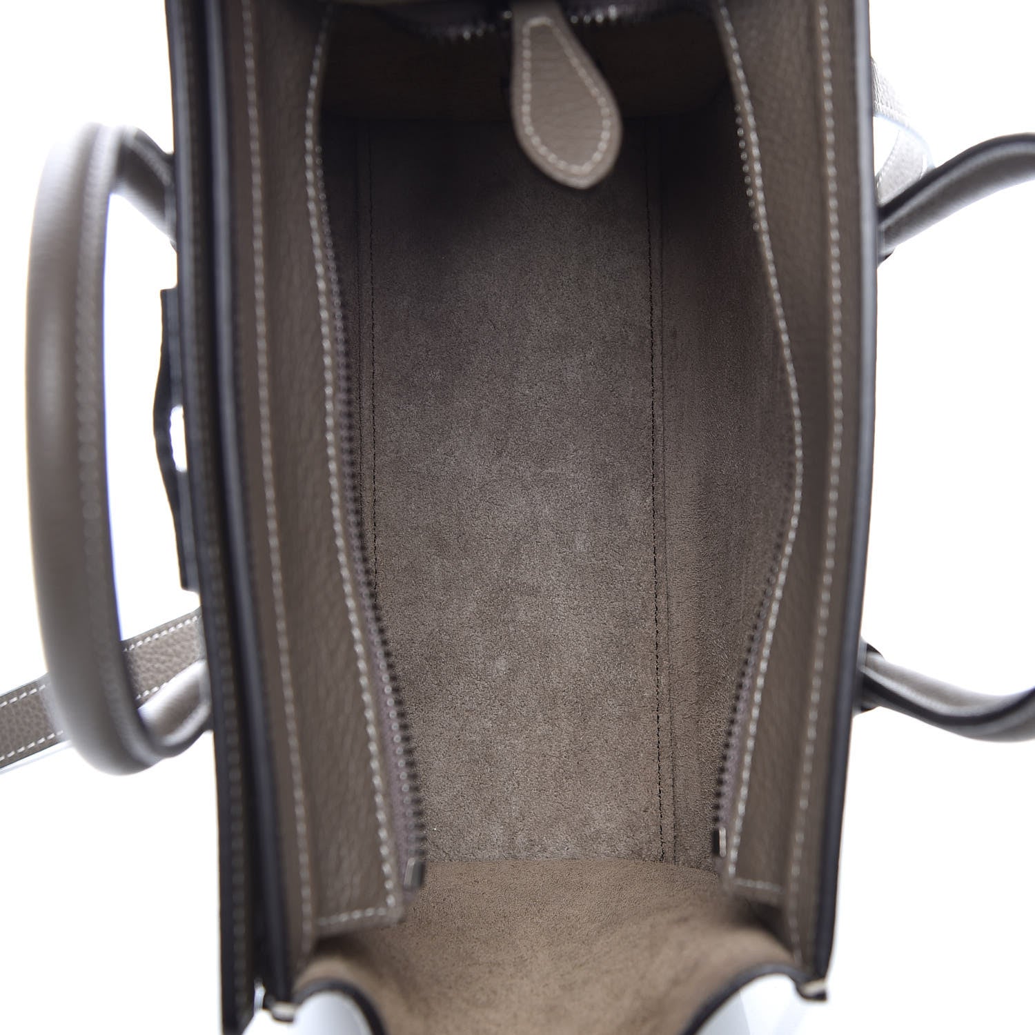 Celine Drummed Calfskin Nano Luggage Souris 7 of 9