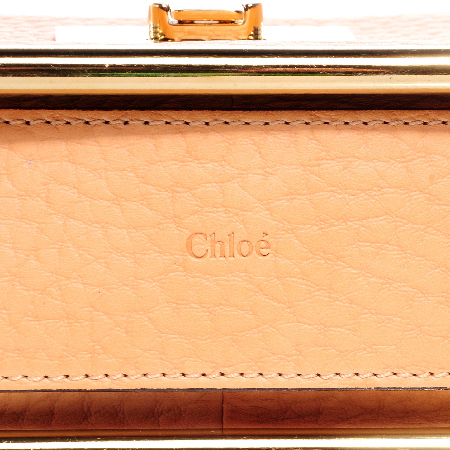 Grained Calfskin Sally Flap Bag Peach Pink