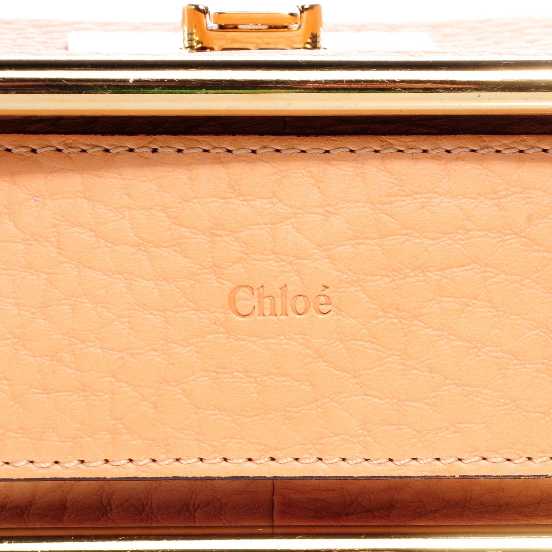 Chloe Grained Calfskin Sally Flap Bag Peach Pink 9 of 9