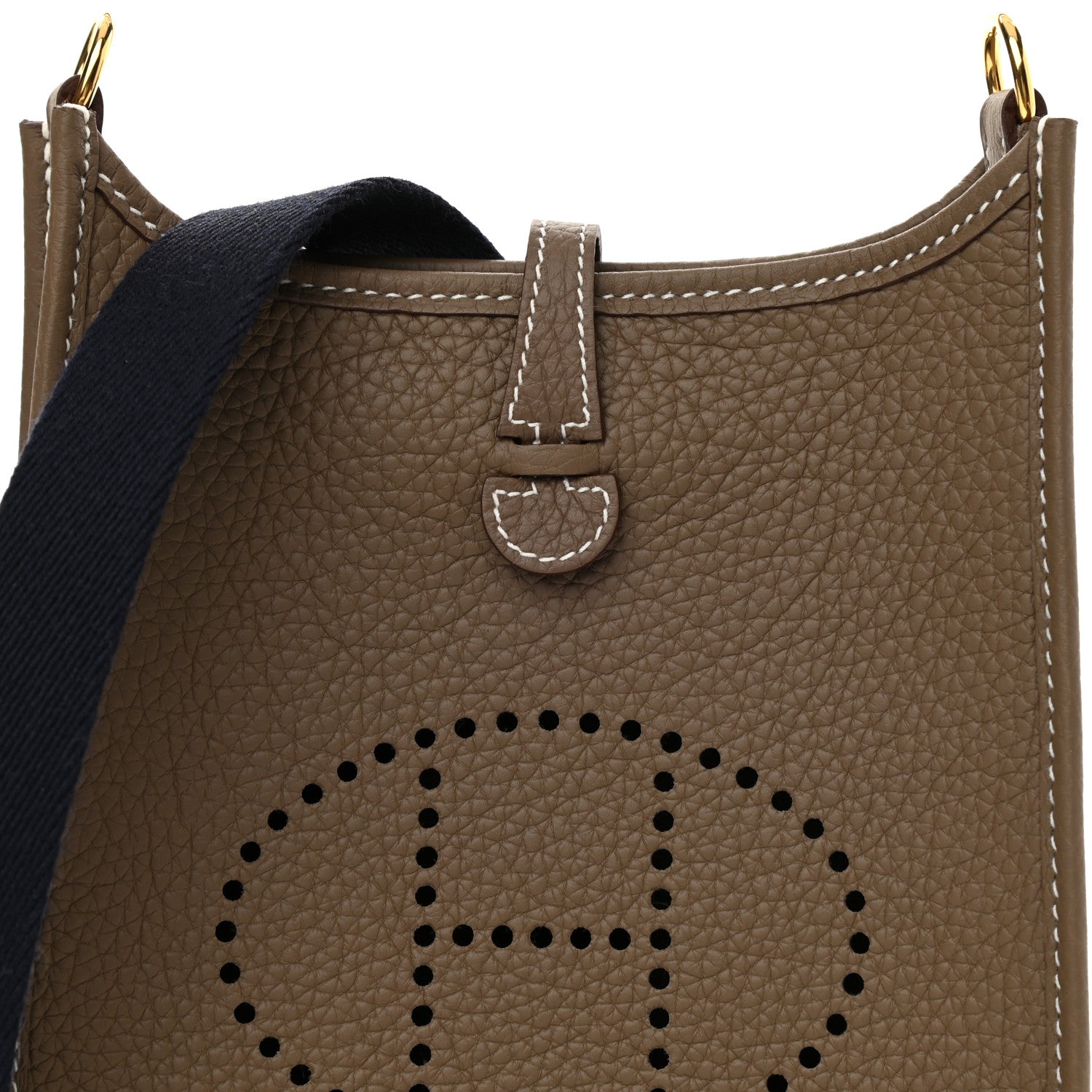 Hermes Taurillon Clemence Amazone Evelyne TPM Etoupe Bleu Indigo 8 of 11